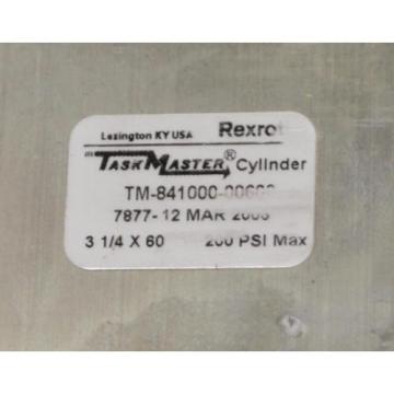 NEW Greece Greece REXROTH 60&#034; STROKE PNEUMATIC AIR CYLINDER 3-1/4&#034; BORE TM-841000-00600