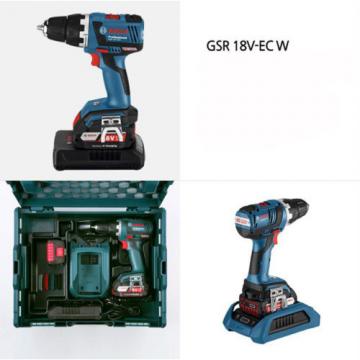 Bosch GSR18V-EC W 18V 2.0Ah Cordless Wireless Charger Drill Drive Full Set