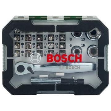 Bosch Screwdriver Bit and Ratchet Set,Storage Box Magnetic Quick-Change 26-Piece