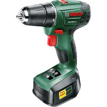 Bosch PSR 1800 LI-2 Cordless Lithium-Ion Drill Driver Featuring Syneon Chip 1...