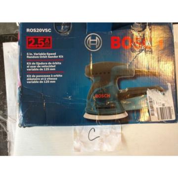 Bosch 5&#034; VS Palm Random Orbit Sander Kit w/ Canvas Bag ROS20VSC