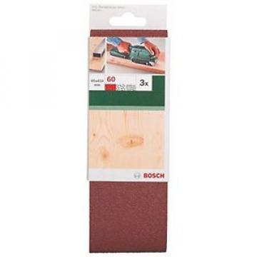 BOSCH 3 Nastri Abrasivi Per Levigatrice Nastro No Fori 65x410mm G60