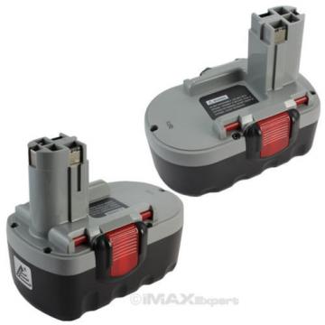 2 Batteries 1 Charger Combo, For Bosch BAT180 with extended Ni-Mh 18V battery