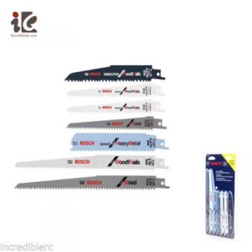 Brand New Bosch RAP7PK 7-Pack Carbon &amp; Bi-Metal Reciprocating Saw Blade Set