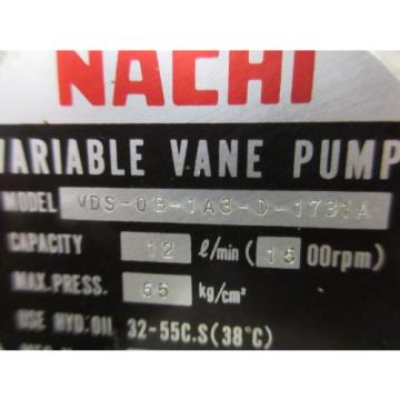 FUJI NACHI OIL MOTOR MLA2097J PUMP USV-0A-A3-15-4-1740A VDS-0B-1A3-D-1731A