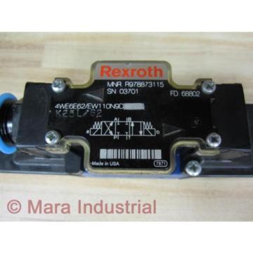 Rexroth Singapore Canada Bosch R978873115 Valve 4WE6E62/EW110N9D - New No Box