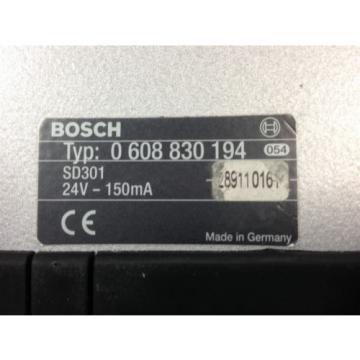 USED Canada Dutch BOSCH REXROTH SD301 TOUCHSCREEN OPERATOR DISPLAY 24V-150mA 0608830194 (U4)