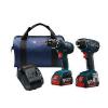 2-Tool 18-Volt Lithium Ion Li-ion Brushed Motor Cordless Combo Kit Soft Case #1 small image