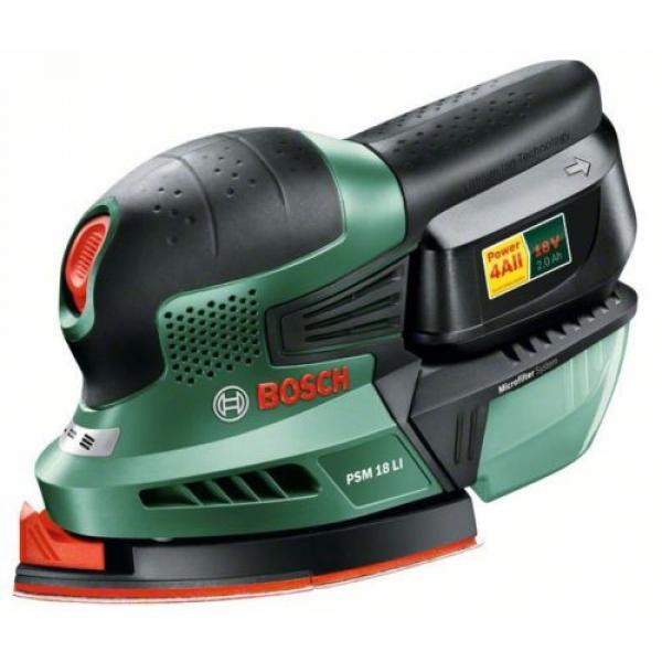 new Bosch (18v/2.0ah) PSM-18 Li - Cordless Sander 06033A1372 3165140740036 * #1 image