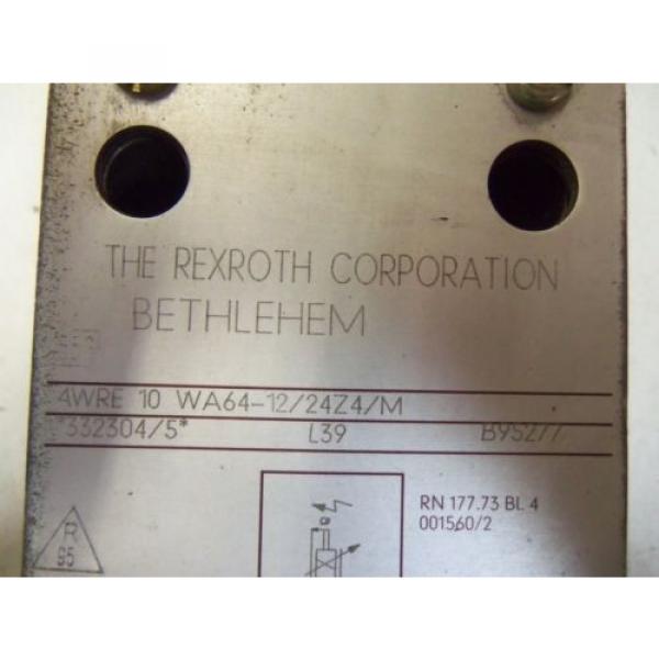 REXROTH Egypt Canada PROPORTIONAL VALVE 4WRE 10 WA64-12/24Z2/M *NEW* #2 image