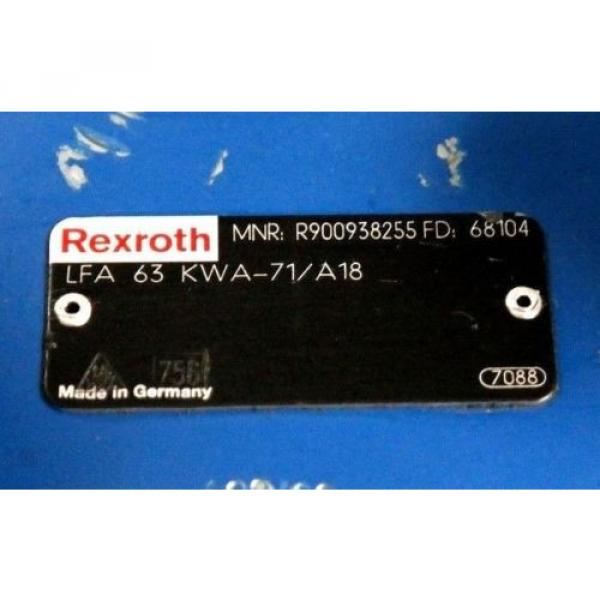 REXROTH Egypt Greece LFA63KWA-71/A18 HYDRAULIC CARTRIDGE VALVE R900938255 NEW #4 image