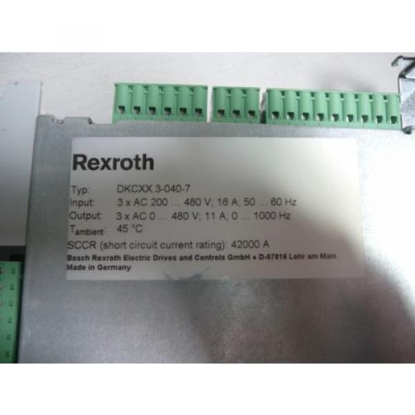 REXROTH France Canada Ecodrive Series Servo - Model:  DKCXX.3-040-7 #2 image