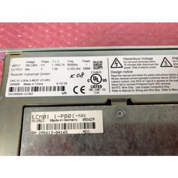 Rexroth Canada USA Indramat  DKC10.3-004-3-MPG-01VRS Ecodrive Cs Servosteller gebraucht #2 image