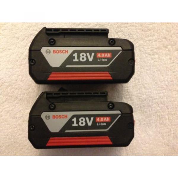 2 New Bosch BAT620 18V 18 Volt 4.0Ah Lithium Ion Batteries FatPack Li-ion #5 image