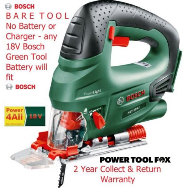 new Bosch PST18Li BARE TOOL LithiumION Cordless Jigsaw 0603011002 3165140577175* #1 image