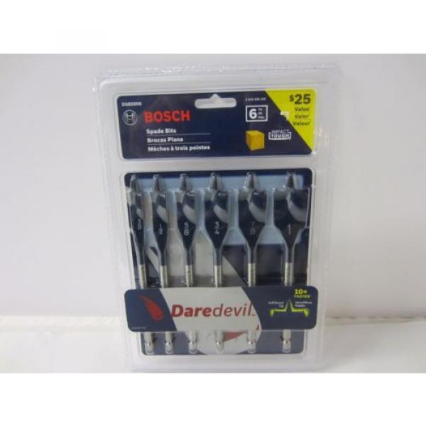 BOSCH DSB5006 DareDevil 6-Pc Spade Bit Set - 1&#034; 7/8&#034; 3/4&#034; 5/8&#034; 1/2&#034; 3/8&#034; #1 image