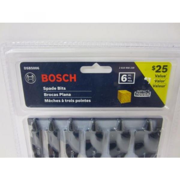 BOSCH DSB5006 DareDevil 6-Pc Spade Bit Set - 1&#034; 7/8&#034; 3/4&#034; 5/8&#034; 1/2&#034; 3/8&#034; #3 image