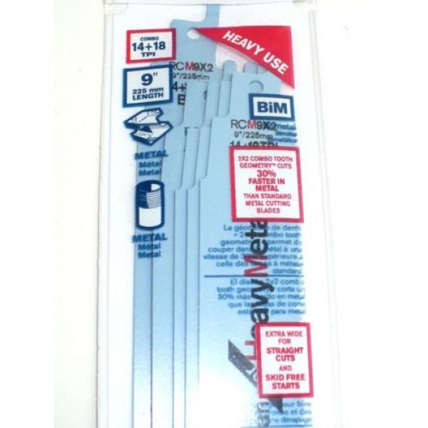 NEW 5 Pack Bosch RCM9X2 Bi-metal Reciprocating Saw Blade 9&#034;-14+18TPI-SWISS-FREE #3 image