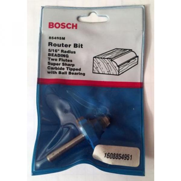 NEW BOSCH 5/16&#034; RADIUS BEADING 2 FLUTES CARBIDE TIPPED ROUTER BIT 85495M USA #2 image