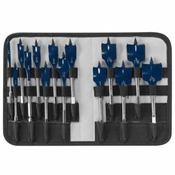 Bosch pro wood Daredevil spade bit set w pouch, quick drilling cutting (14 pc). #1 image