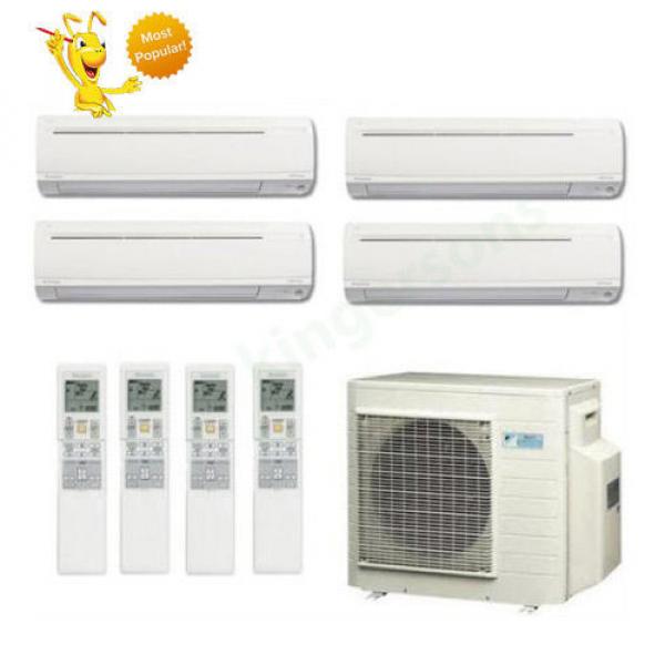 9k + 9k + 9k + 12k Btu Daikin Quad Zone Ductless Wall Mount Heat Pump AC #1 image