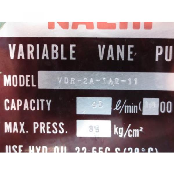 NACHI VARIABLE VANE PUMP VDR-2A-1A2-11 #4 image