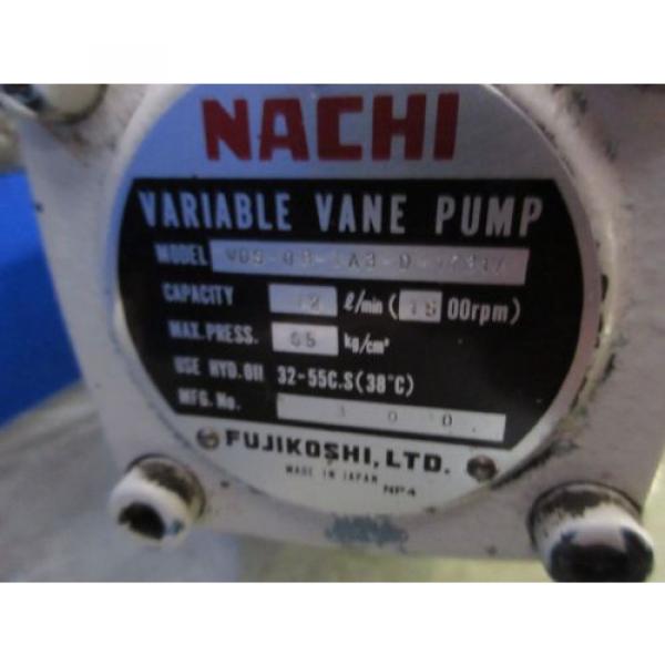 FUJI NACHI OIL MOTOR MLA2097J PUMP USV-0A-A3-15-4-1740A VDS-0B-1A3-D-1731A #9 image